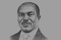 Sketch of Henri-Claude Oyima, Director and Chairman, BGFI Bank