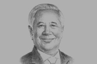 Sketch of Oscar Reyes, President and CEO, Manila Electric Company (Meralco)