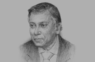 Sketch of Nor Mohamed Yakcop, Minister in the Prime Minister’s Department, Economic Planning Unit 