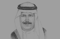 Sketch of Prince Fahad bin Abdullah bin Muhammad, President, General Authority of Civil Aviation (GACA), and Chairman of the Board of Directors, Saudia