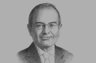 Sketch of  Nemeh Sabbagh, CEO, Arab Bank