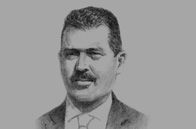 Sketch of Naser Bustami, Group General Manager, Stevin Rock 