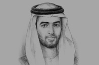 Sketch of Sheikh Mohammed bin Saud Al Qasimi, Crown Prince of Ras Al Khaimah