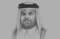 Sketch of  Sheikh Abdulla bin Ali Al Thani, President, Hamad bin Khalifa University (HBKU), and Vice-President of Education, Qatar Foundation