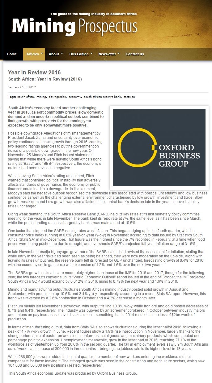 The Report: South Africa 2012 | Oxford Business Group