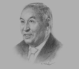 Sketch of Enrique García Rodríguez, Executive President, CAF development bank of Latin America
