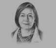 Sketch of Louise Goeser, CEO, Siemens Mesoamérica
