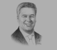Sketch of Raúl Gallegos, President and CEO, General Electric México
