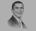 Sketch of US President Barack Obama 
