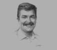 Sketch of Geoff Cundle, Managing Director, Steamships Trading Company
