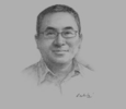 Sketch of  James Lau, Managing Director, Rimbuna Hijau (PNG) Group
