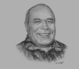 Sketch of Francis Awesa, Minister for Works and Implementation
