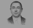 Sketch of Désiré Guedon, Minister of Energy and Water Resources
