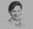 Sketch of Penny Pritzker, US Secretary of Commerce
