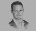 Sketch of Neal Hansch, Managing Director, Meltwater Entrepreneurial School of Technology (MEST) Incubator
