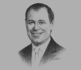 Sketch of Mark E Smith, Vice-Chancellor, Lancaster University

