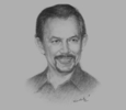 Sketch of  His Majesty Sultan Haji Hassanal Bolkiah, the Sultan and Yang Di-Pertuan of Brunei Darussalam
