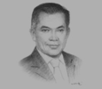 Sketch of Dato Ali Apong, Deputy Minister, Prime Minister’s Office, and Chairman, Brunei Economic Development Board (BEDB)
