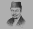 Sketch of Pengiran Moksin, President, Brunei Darussalam Institute of Certified Public Accountants, and Partner, Deloitte
