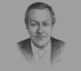 Sketch of Mounir Fakhry Abdel Nour, Minister of Trade and Industry
