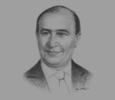 Sketch of Mohab Mameesh, Chairman, Suez Canal Authority (SCA) 
