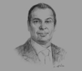 Sketch of Mohamad Talaat, Co-Managing Partner, Helmy, Hamza & Partners
