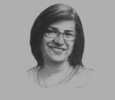 Sketch of Elsa Del Castillo, President, University of the Pacific
