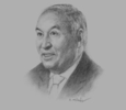 Sketch of Enrique García Rodríguez, Executive President, CAF development bank of Latin America
