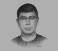 Sketch of Dr Ye Moe Myint, Hospital Administrator, Pun Hlaing Hospital
