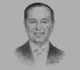 Sketch of HE Dr Hassan Fakhro, Advisor to the King for Economic Affairs
