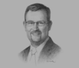 Sketch of Tim Murray, CEO, Aluminium Bahrain (Alba)
