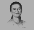 Sketch of Solveig Nicklos, Director, BIBF 
