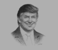 Sketch of Donald Trump, Chairman and President, The Trump Organisation
