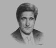 Sketch of John Kerry, US Secretary of State, on diplomatic solutions and a successful relationship
