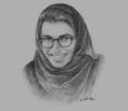 Sketch of Noura Al Kaabi, CEO, twofour54
