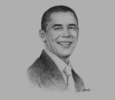 Sketch of US President Barack Obama
