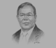 Sketch of Michael Manyin Jawong, Minister of Infrastructure Development and Communications
