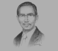 Sketch of Sarudu Hoklai, General Manager, Sarawak Timber Industry Development Corporation (STIDC)
