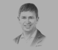 Sketch of Grant Christie, Vice-President and Country Manager, Talisman Energy, Repsol Group
