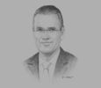 Sketch of Bernd van Linder, Managing Director, Saudi Hollandi Bank
