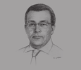 Sketch of Abderrahmane Benkhelfa, Minister of Finance
