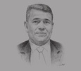 Sketch of Salah Khebri, Minister of Energy
