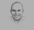 Sketch of Jambu Palaniappan, Regional General Manager for Middle East and Africa, Uber
