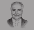 Sketch of Anis Aclimandos, President, American Chamber of Commerce in Egypt (AmCham Egypt)
