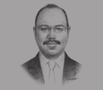 Sketch of Hany Kadry Dimian, Minister of Finance
