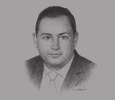 Sketch of Mohamed Omran, CEO, Egyptian Exchange (EGX)
