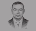 Sketch of Tamer El Mahdi, Deputy CEO, Orascom Telecom Media and Technology Holding (Orascom TMT)
