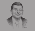 Sketch of Hesham El Amroussy, Chairman and Managing Director, ExxonMobil Egypt
