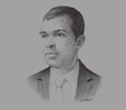 Sketch of Tarek Abdel Rahman, Co-CEO, Palm Hills Developments
