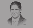 Sketch of Ahmed Abou Hashima, Chairman and CEO, Egyptian Steel
